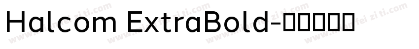 Halcom ExtraBold字体转换